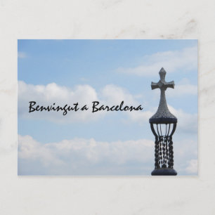Park Güell in Barcelona auf der Postkarte