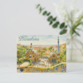Park Güell in Barcelona Postkarte (Stehend Vorderseite)