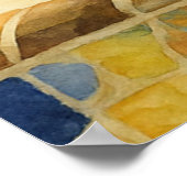 Park Güell in Barcelona, Spain Poster (Ecke)