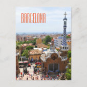 Park Guell in Barcelona, Spanien Postkarte (Vorderseite)