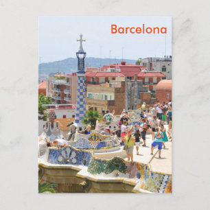 Park Guell in Barcelona, Spanien Postkarte