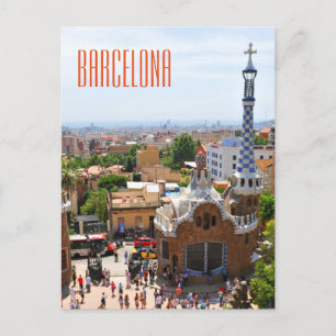 Park Guell in Barcelona, Spanien Postkarte