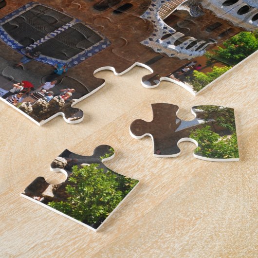 Park Guell in Barcelona, Spanien Puzzle (Seite)