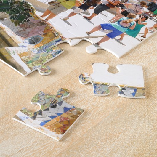 Park Guell in Barcelona, Spanien Puzzle (Seite)