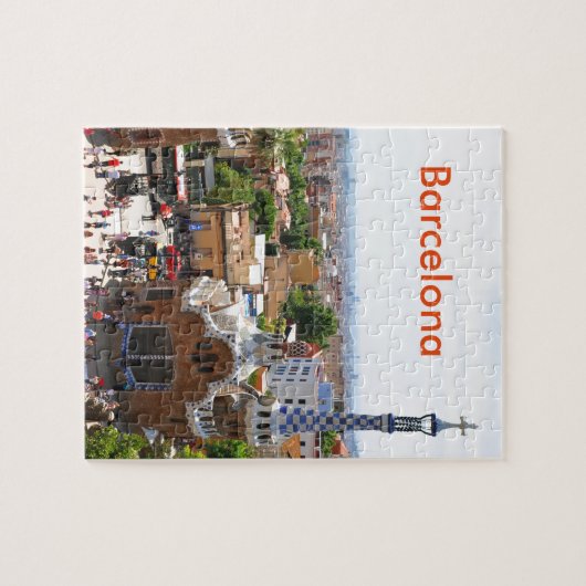 Park Guell in Barcelona, Spanien Puzzle (Horizontal)