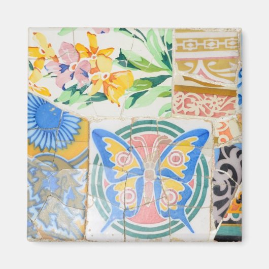 Park Guell mosaics Magnet (Vorne)