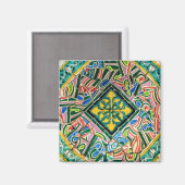 Park Guell mosaics Magnet (Vorderseite/Rückseite)