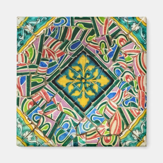 Park Guell mosaics Magnet (Vorne)