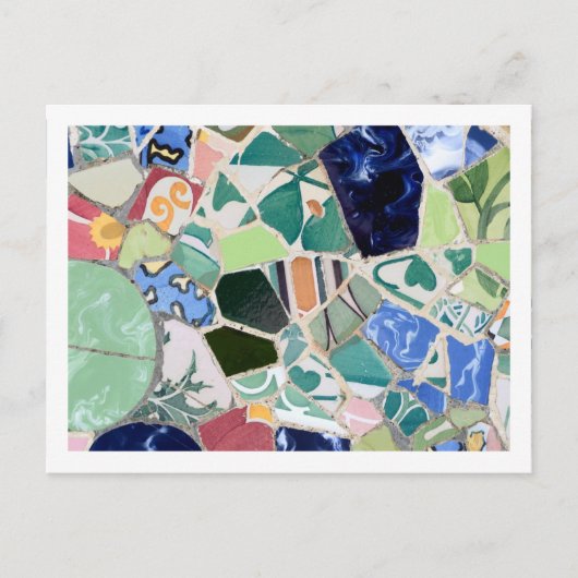 Park Guell mosaics Postcard Postkarte (Vorderseite)
