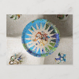 Park Guell mosaics Postcard Postkarte
