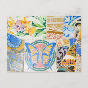 Park Guell mosaics Postcard Postkarte