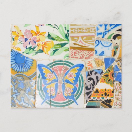 Park Guell mosaics Postcard Postkarte (Vorderseite)