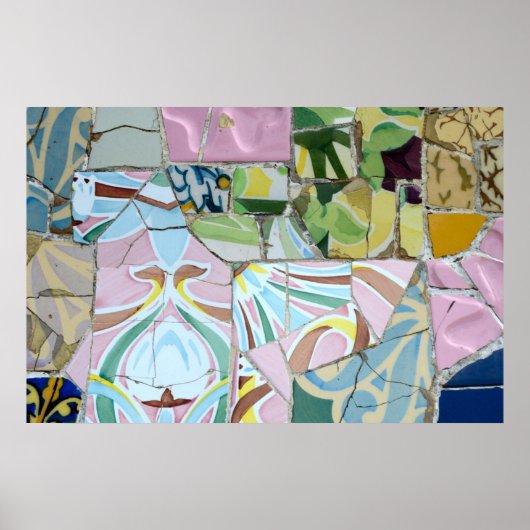 Park Guell mosaics Poster (Vorne)