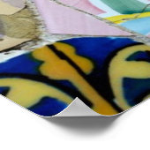 Park Guell mosaics Poster (Ecke)