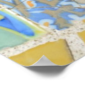 Park Guell mosaics Poster (Ecke)