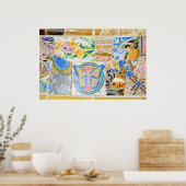 Park Guell mosaics Poster (Küche)