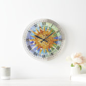Park Guell mosaics Wall Clock Große Wanduhr (Zuhause)