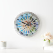 Park Guell mosaics Wall Clock Große Wanduhr (Zuhause)