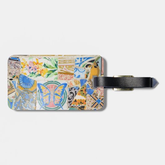 Park Guell Mosaik-Gepäckanhänger Gepäckanhänger (Rückseite horizontal)