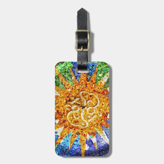 Park Guell Mosaik-Gepäckanhänger Gepäckanhänger (Vorderseite vertikal)
