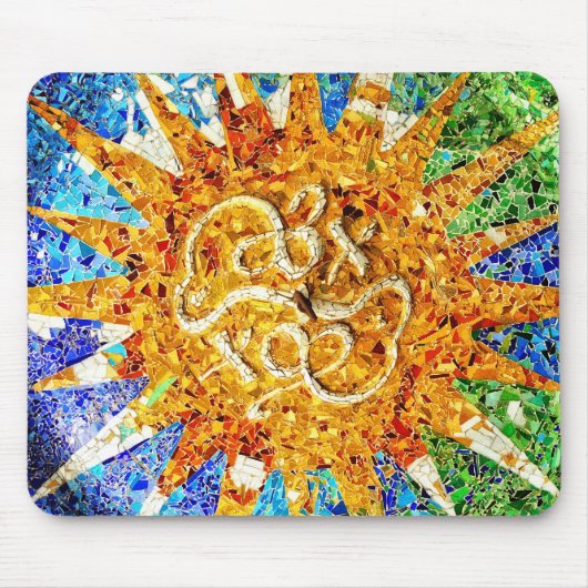 Park Guell Mosaik Mousepad (Vorne)