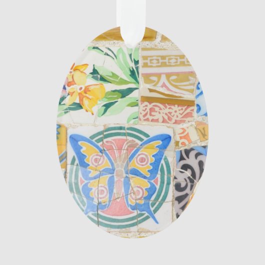 Park Guell Mosaiken Ornament (Vorderseite)