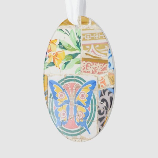 Park Guell Mosaiken Ornament (Vorderseite)