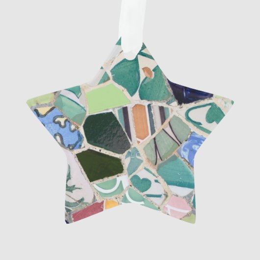 Park Guell Mosaiken Ornament (Rückseite)