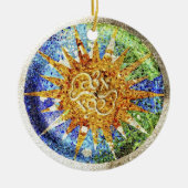 Park Guell Mosaiken Verzierung Keramikornament (Vorne)