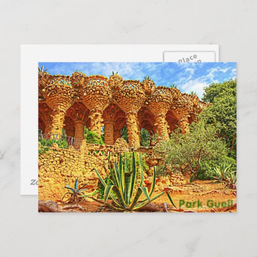 Park Guell Postkarte (Vorne/Hinten)