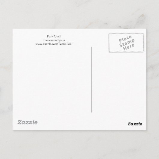 Park Guell Postkarte (Rückseite)