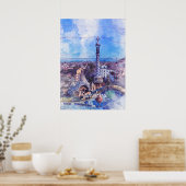 Park Guell Sketch Poster (Küche)