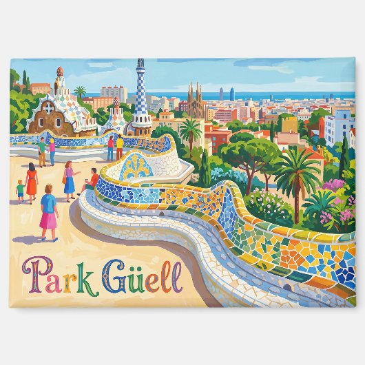 Park Güell Spanien Magnet (Vorderseite)