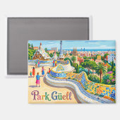 Park Güell Spanien Magnet (Vorderseite/Rückseite)