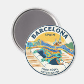Park Güell Spanien Magnet (Vorderseite/Rückseite)