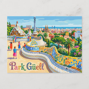 Park Güell Spanien Postkarte