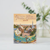 Park Güell Spanien Postkarte (Stehend Vorderseite)