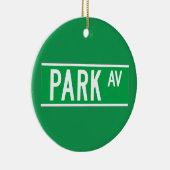Park Handels, New- YorkStraßenschild Keramikornament (Rechts)