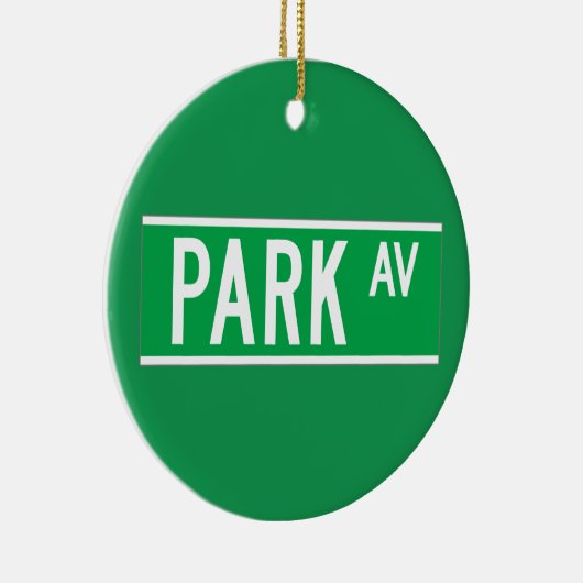 Park Handels, New- YorkStraßenschild Keramikornament (Rechts)