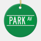 Park Handels, New- YorkStraßenschild Keramikornament (Vorne)