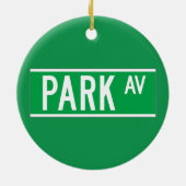 Park Handels, New- YorkStraßenschild Keramikornament (Hinten)
