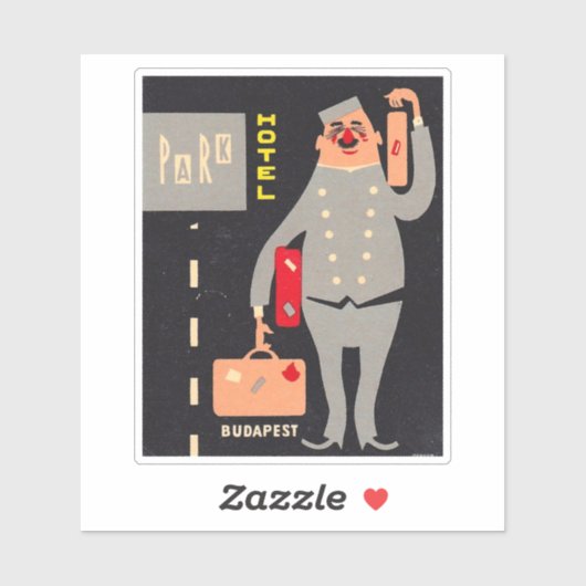 Park Hotel Budapest Aufkleber (Blatt)