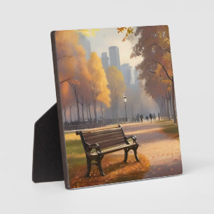 Park im Herbst Fotoplatte