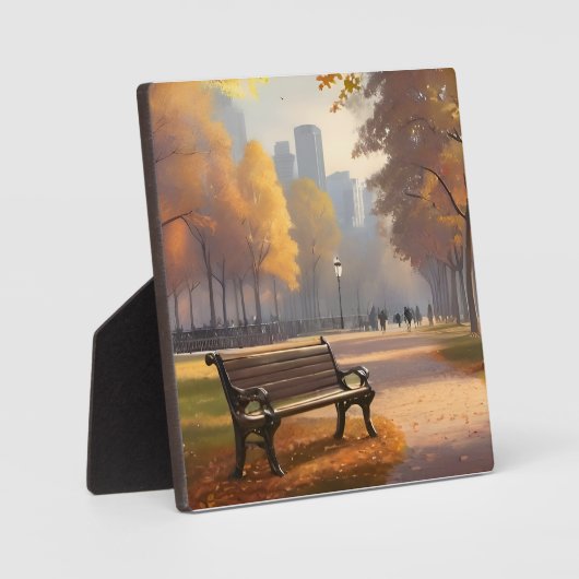 Park im Herbst Fotoplatte (Vorderseite)
