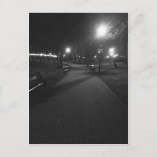 Park nachts postkarte