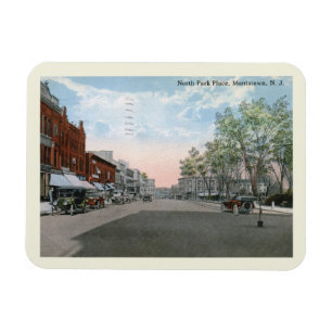 Park Place, Morristown NJ 1915 im Vintage-Stil Magnet