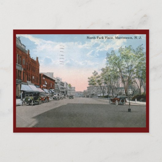 Park Place, Morristown NJ 1915 Vintag Postkarte (Vorderseite)
