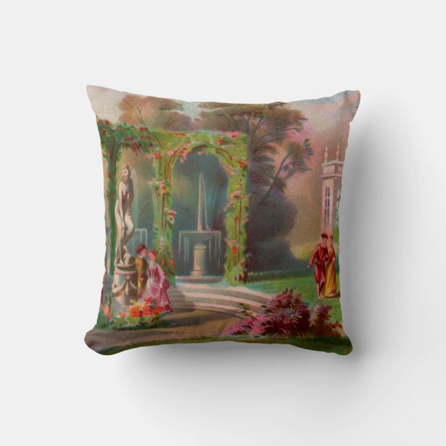 Park Promenade Throw Kissen (Vorderseite)