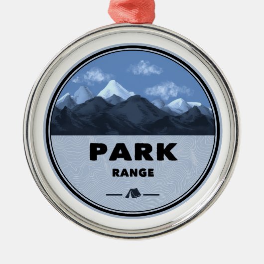 Park Range Colorado Camping Ornament Aus Metall (Vorne)