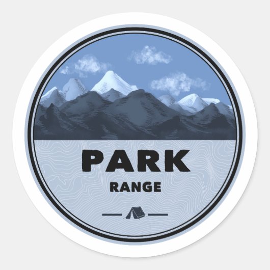 Park Range Colorado Camping Runder Aufkleber (Vorderseite)